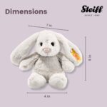 Steiff Hoppie Hase hellgrau, Plüschtier Hase mit Schlappohren, Soft Cuddly Friends, flauschiges Stofftier zum // Kuscheln – Bild 2