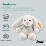 Steiff Hoppie Hase hellgrau, Plüschtier Hase mit Schlappohren, Soft Cuddly Friends, flauschiges Stofftier zum // Kuscheln – Bild 3