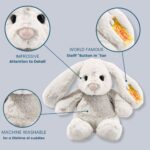 Steiff Hoppie Hase hellgrau, Plüschtier Hase mit Schlappohren, Soft Cuddly Friends, flauschiges Stofftier zum // Kuscheln – Bild 4